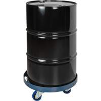 Drum Dolly, Steel, 1400 lbs. Capacity, 24" Diameter, Blue Elastic Casters Chandler Sales
