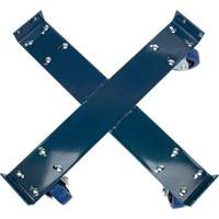 Chariot pour baril, Acier, Capacit&eacute;e 1400 lb, Diam&egrave;tre 24", Roue en &eacute;lastique bleu Chandler Sales