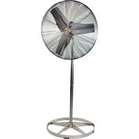 Stainless Steel Food Service Washdown Air Circulating Fans, Industrial, 1 Speed, 24" Diameter Chandler Sales