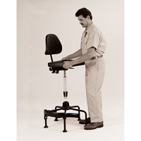 Si&egrave;ges industriels, Stationnaire, Ajustable, 38" - 45", Polyur&eacute;thane Si&egrave;ge, Noir Chandler Sales