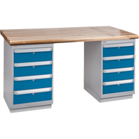 Pre-Designed Workbench, Dual Drawers, 2500 lbs. Cap., 72" W x 36" D, 34" H Chandler Sales