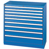 Armoires de rangement avec tiroirs, 9 tiroirs, 40-1/4" la x 22-1/2" p x 41-3/4" h, Bleu brillant Chandler Sales