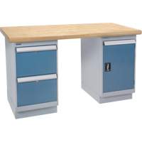 Heavy-Duty Workbench, Door & Drawers, 1500 lbs. Cap., 72" W x 36" D, 34" H Chandler Sales