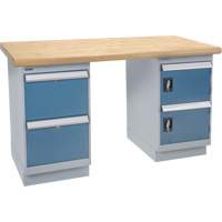 Heavy-Duty Workbench, Door & Drawers, 1500 lbs. Cap., 72" W x 36" D, 34" H Chandler Sales