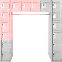Assembled Archettes Clean Line Economy Lockers, 16 -tier, Bank of 3, 18" x 72" x 12", Steel Chandler Sales