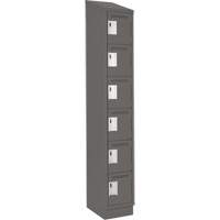 Petits casiers Clean Line, 6 niveaux, 12" x 18" x 82", Acier, Charbon, Rivet (assembl&eacute;) Chandler Sales