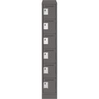 Petits casiers Clean Line, 6 niveaux, 12" x 18" x 82", Acier, Charbon, Rivet (assembl&eacute;) Chandler Sales