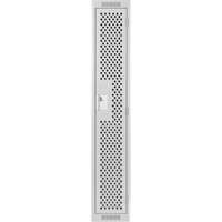 Clean Line Lockers, 12" x 12" x 72", Steel, Grey, Rivet (Assembled), Perforated Chandler Sales