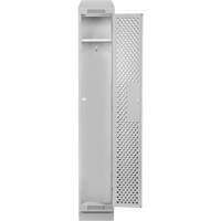 Clean Line Lockers, 12" x 18" x 82", Steel, Grey, Rivet (Assembled), Perforated Chandler Sales