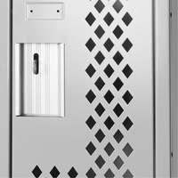 Clean Line Lockers, 12" x 12" x 72", Steel, Grey, Rivet (Assembled), Perforated Chandler Sales