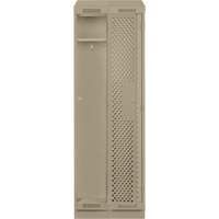Clean Line Lockers, Bank of 2, 24" x 15" x 82", Steel, Beige, Rivet (Assembled), Perforated Chandler Sales