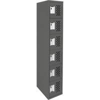 Clean-Line Perforated Lockerette, 6 -tier, 15" x 72" x 12", Steel Chandler Sales
