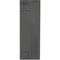 Clean Line Lockers, Bank of 2, 24" x 18" x 76", Steel, Charcoal, Rivet (Assembled), Perforated Chandler Sales