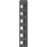 Clean-Line Perforated Lockerette, 6 -tier, 12" x 72" x 12", Steel Chandler Sales