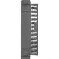 Clean Line Lockers, 12" x 15" x 82", Steel, Charcoal, Rivet (Assembled), Perforated Chandler Sales