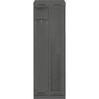 Clean Line Lockers, Bank of 2, 24" x 15" x 82", Steel, Charcoal, Rivet (Assembled), Perforated Chandler Sales