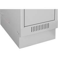 Clean Line Economy Lockers Recessed Base, 4 Banks, 4" H x 48" W x 18" D, Grey, Steel Chandler Sales