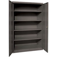 Armoires de rangement Hi-Boy profondes, Acier, 4 Tablettes, 72" h x 36" la x 24" P, Charbon Chandler Sales