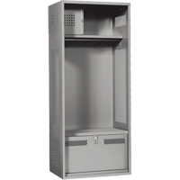 Gear Locker, Steel, 24" W x 24" D x 72" H, Grey Chandler Sales