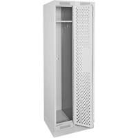 Clean Line Lockers, Bank of 2, 24" x 18" x 76", Steel, Grey, Rivet (Assembled), Perforated Chandler Sales