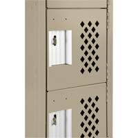 Assembled Lockerettes Clean Line Perforated Economy Lockers, 6 -tier, 18" x 72" x 12", Steel Chandler Sales
