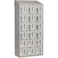 Concorde Heavy-Duty Lockers, 6 -tier, Bank of 3, 36" x 18" x 78", Steel, Grey, Welded (Assembled) Chandler Sales