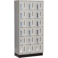 Casiers robustes Concorde, 6 niveaux, Bloc de 3, 36" x 18" x 76", Acier, Gris, Soud&eacute; (assembl&eacute;) Chandler Sales