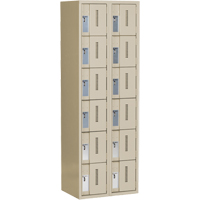 Casiers robustes Concorde, 6 niveaux, Bloc de 2, 24" x 18" x 72", Acier, Beige, Soud&eacute; (assembl&eacute;) Chandler Sales