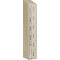 Casiers robustes Concorde, 6 niveaux, 12" x 18" x 78", Acier, Beige, Soud&eacute; (assembl&eacute;) Chandler Sales