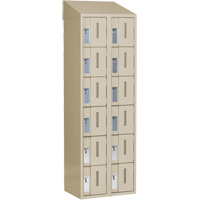 Casiers robustes Concorde, 6 niveaux, Bloc de 2, 24" x 18" x 78", Acier, Beige, Soud&eacute; (assembl&eacute;) Chandler Sales