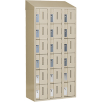Concorde Heavy-Duty Lockers, 6 -tier, Bank of 3, 36" x 18" x 78", Steel, Beige, Welded (Assembled) Chandler Sales