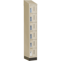 Casiers robustes Concorde, 6 niveaux, 12" x 18" x 82", Acier, Beige, Soud&eacute; (assembl&eacute;) Chandler Sales