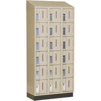 Concorde Heavy-Duty Lockers, 6 -tier, Bank of 3, 36" x 18" x 82", Steel, Beige, Welded (Assembled) Chandler Sales