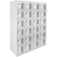 Clean Line Lockerettes, 6 -tier, Bank of 4, 18" x 72" x 12", Steel Chandler Sales
