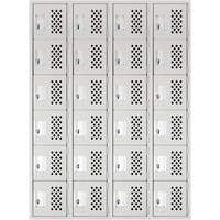 Clean Line Lockerettes, 6 -tier, Bank of 4, 18" x 72" x 12", Steel Chandler Sales
