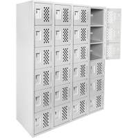 Clean Line Lockerettes, 6 -tier, Bank of 4, 18" x 72" x 12", Steel Chandler Sales