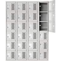 Clean Line Lockerettes, 6 -tier, Bank of 4, 18" x 72" x 12", Steel Chandler Sales
