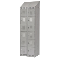 Casiers, 6 niveaux, Bloc de 2, 24" x 18" x 82", Acier, Gris, D&eacute;mont&eacute; Chandler Sales