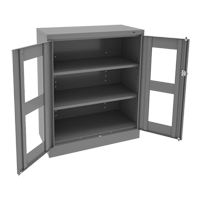 C-Thru Counter High Cabinet, Steel, 2 Shelves, 42" H x 36" W x 18" D Chandler Sales