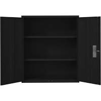 Armoire de rangement Lo-Boy, Acier, 2 Tablettes, 42" h x 36" la x 18" P, Noir Chandler Sales