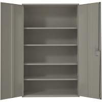 Armoire de rangement Hi-Boy tr&egrave;s large, Acier, 4 Tablettes, 72" h x 48" la x 24" P, Gris Chandler Sales