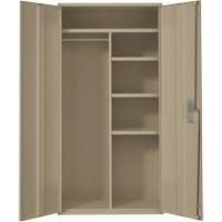 Armoire de rangements combin&eacute;s, Acier, 6 Tablettes, 72" h x 36" la x 18" P, Beige Chandler Sales