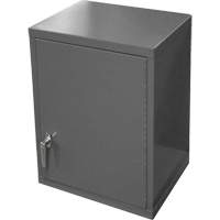 Wall-Mounted Cabinet, 27" H x 13-11/16" W x 18" D, 2 Shelves, Steel, Grey Chandler Sales