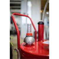 25-Gallon Steel Fuel Caddy with 2-Way Rotary Pump & Filter Chandler Sales