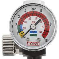 Microm&egrave;tre d'air avec manom&egrave;tre, 1/4" (filetage m&acirc;le) et G 1/4" (filetage femelle) Chandler Sales