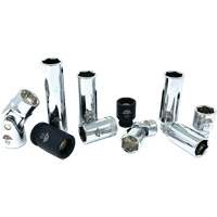 Chrome Finish Socket Set with Rail, 10 Pieces, 1/4"/3/8" Drive Size Chandler Sales