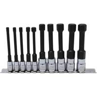 Metric Hex Socket Bit Set with Reduced Shank, 10 Pieces, 1/4"/3/8" Drive Size Chandler Sales