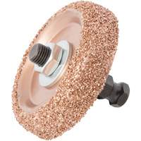 Roue de tamponnage et d'abrasion en carbure de tungst&egrave;ne avec adaptateur hexagonal pour tampon de pneu &agrave; basse vitesse, Diam&egrave;tre 2-3/5", 4,5" lo, 4" la, Hauteur 1,1" Chandler Sales
