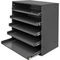 Compartment Box Cabinet, Steel, 5 Slots, 20-1/2" W x 12-1/2" D x 21" H, Grey Chandler Sales