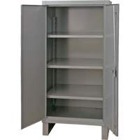 Armoire tr&egrave;s robuste, Acier, 3 Tablettes, 66" h x 36" la x 24" P, Gris Chandler Sales